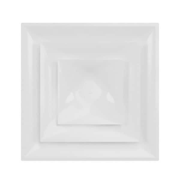 10In Fire Rated Diffuser White 3 Cone